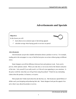 Advertisements and Specials