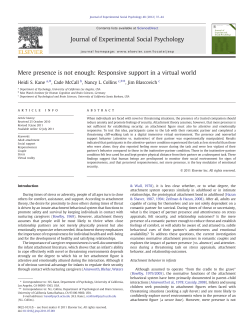 Mere presence is not enough: Responsive support in a virtual world