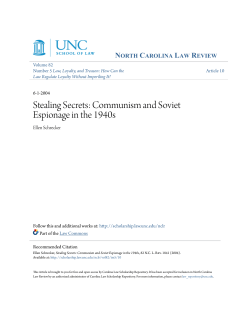 Stealing Secrets: Communism and Soviet Espionage in the 1940s