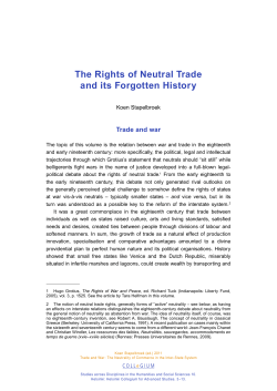 The Rights of Neutral Trade and its Forgotten History