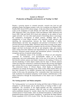 EJCPR draft - Royal Museum for Central Africa