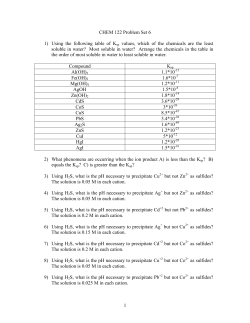 CHEM 122 Problem Set 6