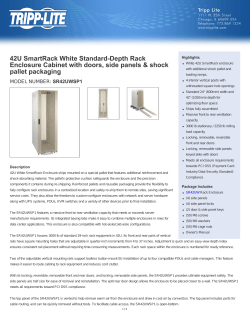 42U SmartRack White Standard-Depth Rack Enclosure Cabinet with