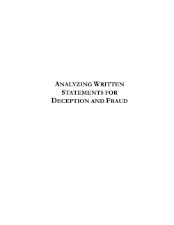 analyzing written statements for deception