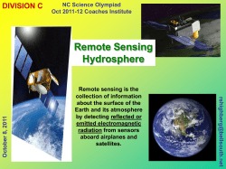 Remote Sensing Hydrosphere - North Carolina Science Olympiad