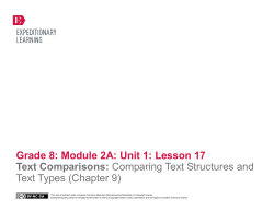 Grade 8: Module 2A: Unit 1