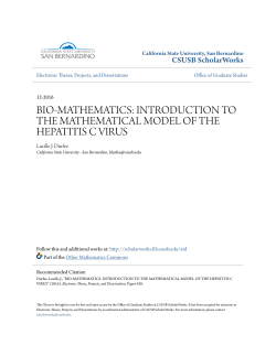 bio-mathematics: introduction to the