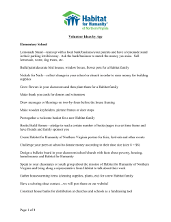 Page 1 of 4 Volunteer Ideas by Age Elementary School Lemonade