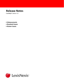 CaseMap Release Notes