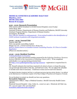 Medical Genetics Academic Half Day