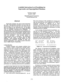 Available Instruction-Level Parallelism for Superscalar and