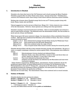 Obadiah Judgment on Edom