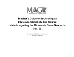 Teacher`s Guide to Structuring an 8th Grade Global