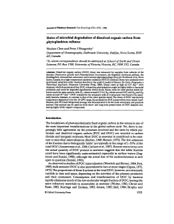 Rates of microbial degradation of dissolved organic carbon from