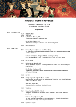 Medieval Women Revisited