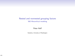 Nested and nonnested grouping factors