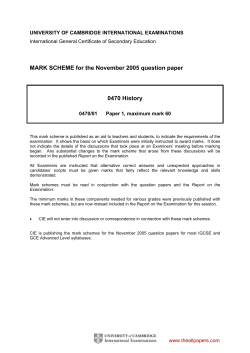 MARK SCHEME for the November 2005 question