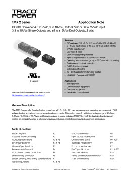 TMR 2 Series Application Note