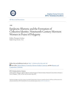 Epideictic Rhetoric and the Formation of Collective Identity