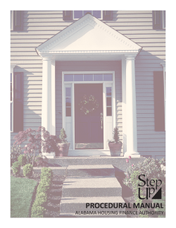 procedural manual - Alabama Housing Finance Authority