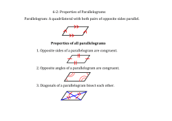 6‐2: Properties of Parallelograms Parallelogram: A quadrilateral