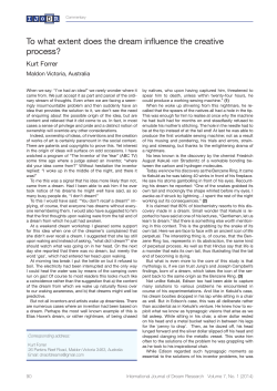 To what extent does the dream influence the creative process?