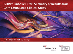 Gore EMBOLDEN Clinical Study Results