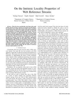 On the Intrinsic Locality Properties of Web Reference Streams