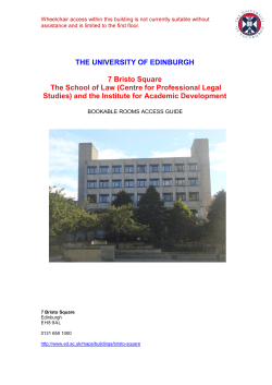 ROOM AUDITS - The University of Edinburgh