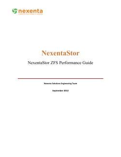 Nexenta ZFS Performance Guide