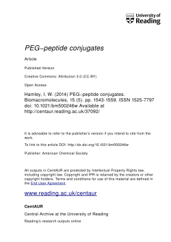 PEG&ndash;Peptide Conjugates