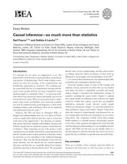 Causal inference&mdash;so much more than statistics