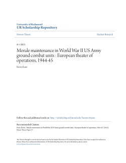 Morale maintenance in World War II US Army ground combat units