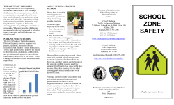 School Zone Safety, Traffic Engineering Division