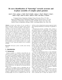 De novo identification of “heterotigs” towards