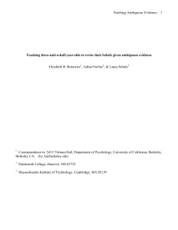 Teaching Ambiguous Evidence 1 Teaching three-and-a-half