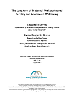 The Long Arm of Maternal Multipartnered Fertility and Adolescent