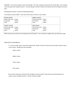 SCENARIO: Your school is going to have a family night