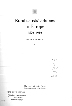 Rural artists` colonies in Europe 1870-1910