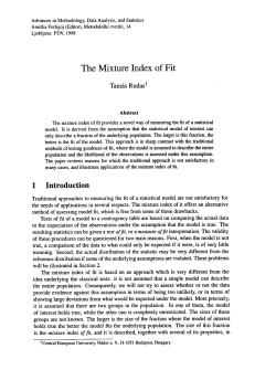 The Mixture Index of Fit
