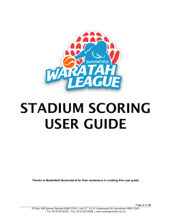CBSQ ONLINE TEAM REGISTRATION MANUAL