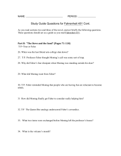 Study Guide Questions for Fahrenheit 451 Cont.