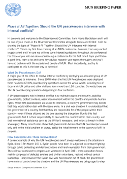 Peacekeepers-internal conflicts