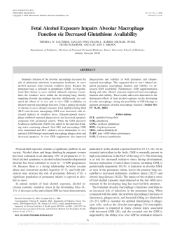 Fetal Alcohol Exposure Impairs Alveolar Macrophage