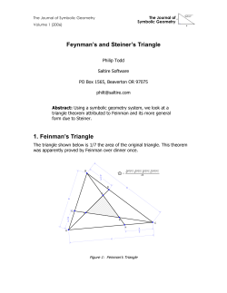Feynman`s and Steiner`s Triangle