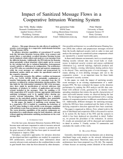 Impact of Sanitized Message Flows in a Cooperative Intrusion