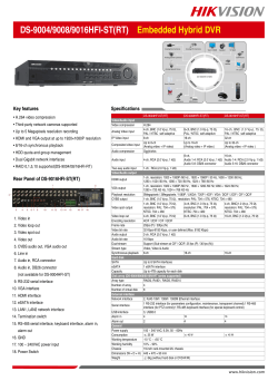 DS-9004/9008/9016HFI-ST(RT) Embedded Hybrid DVR