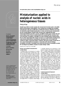 Miniaturization applied to analysis of nucleic acids in heterogeneous