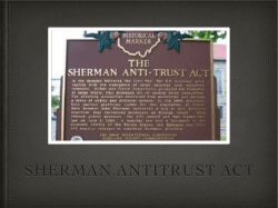 SHERMAN ANTITRUST ACT