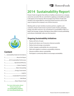 Flowers Foods 2014 Sustainability Report